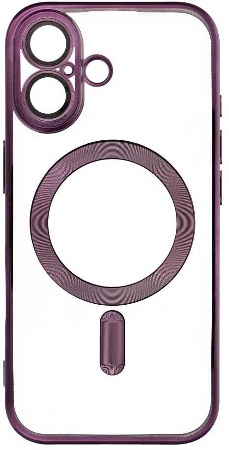 Oem Originalus iPhone 17 dėklas, suderinamas su „MagSafe“ violetine elektromagnetine plokšte.