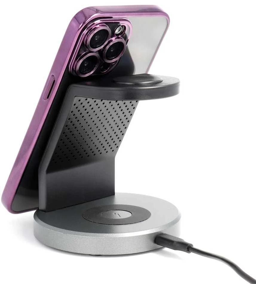 OEM dėklas, skirtas iPhone 16 PRO, Electro Mag dėklas, suderinamas su MagSafe violetine