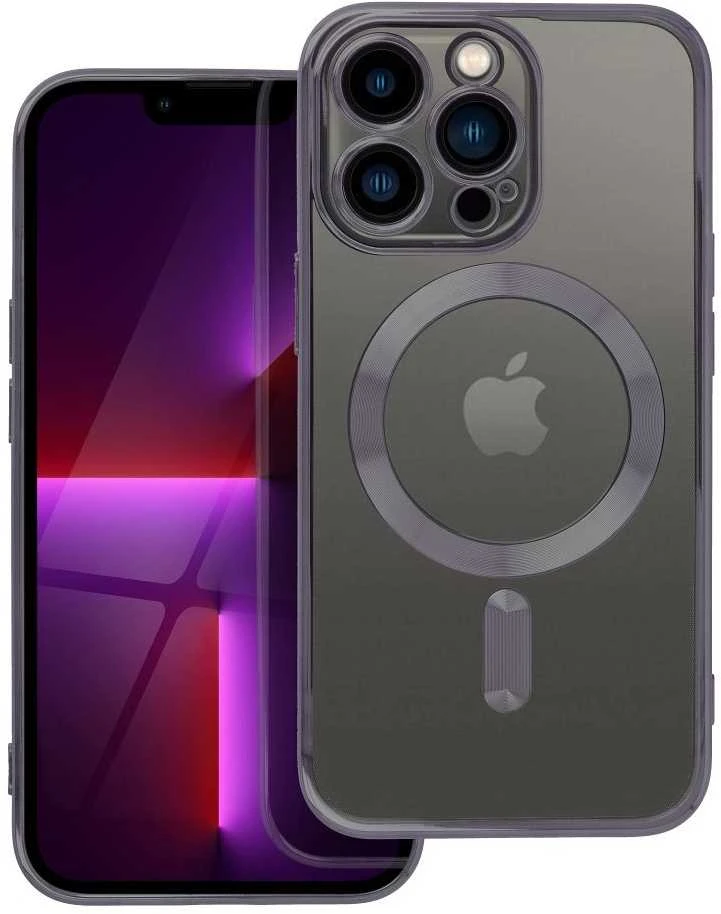 OEM dėklas, skirtas iPhone 13 PRO, Electro Mag dėklas, suderinamas su MagSafe juodas