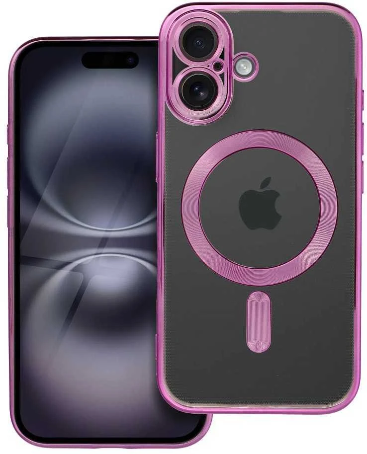 OEM dėklas, skirtas „iPhone 16 Electro Mag Cover“, suderinamas su „MagSafe“, rožinis
