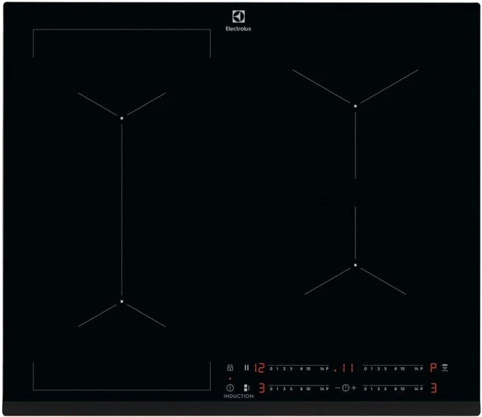 Kaitlentė Electrolux EIV63443 Juodas Built-in 59 cm Zone induction hob 4 zone(s)