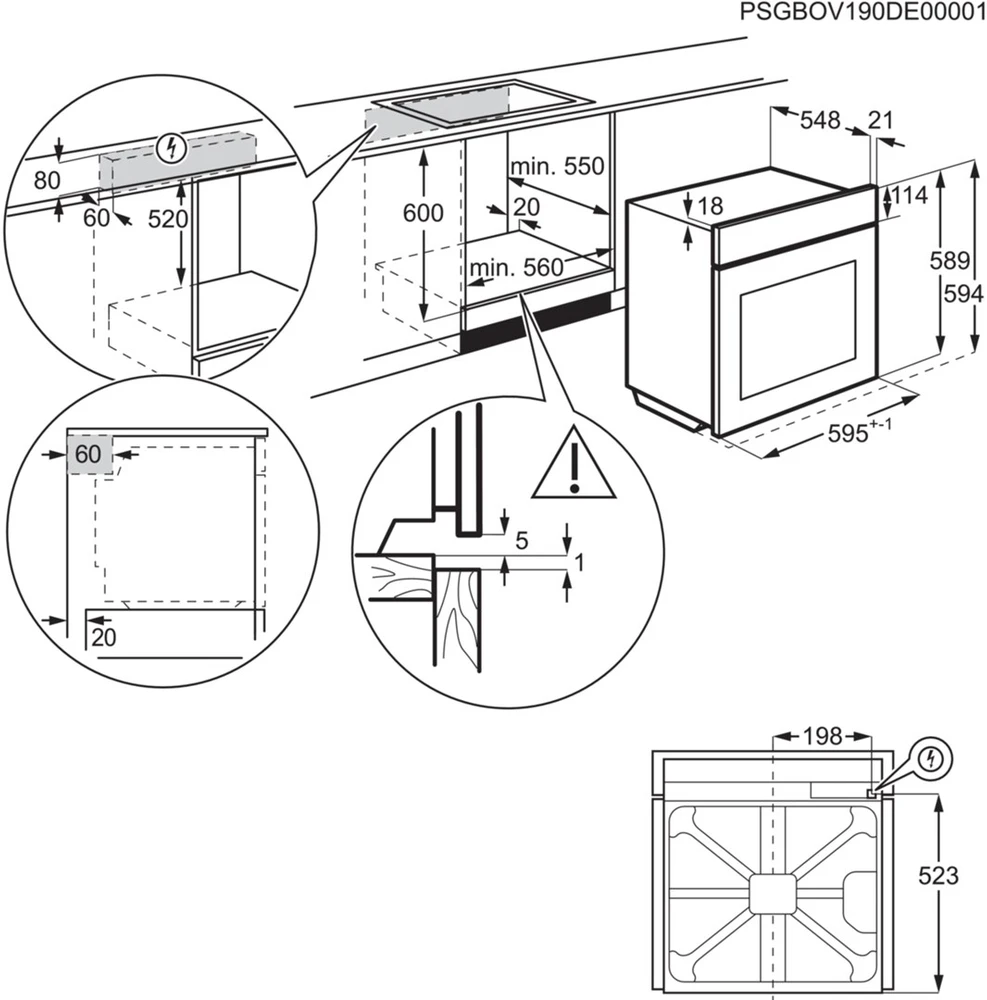 Įmontuojama el.orkaitė su pirolize Electrolux LOX8P87WZ