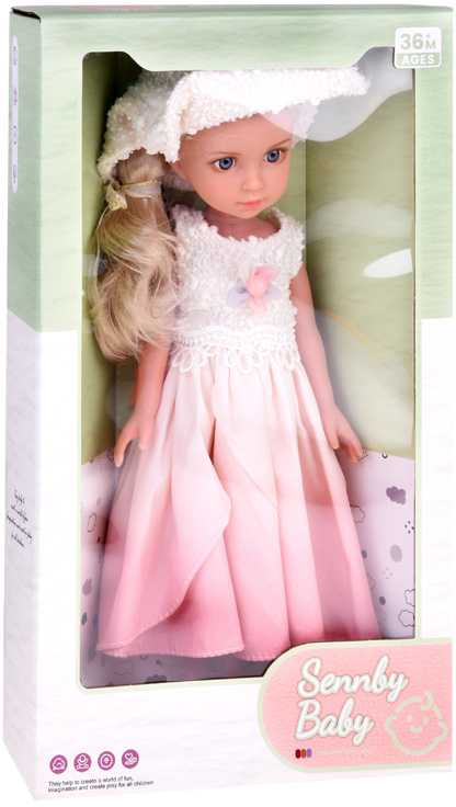 Jokomisiada Elegant Stylish Doll in Hat with Long Skirtas šviesiems plaukams Hair ZA5314