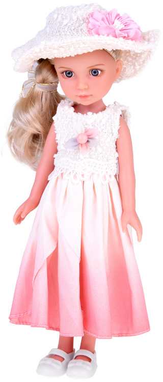 Jokomisiada Elegant Stylish Doll in Hat with Long Skirtas šviesiems plaukams Hair ZA5314