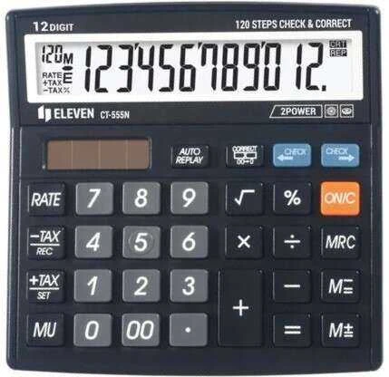 Eleven CT-555NE stalinio skaičiuotuvo priekinis kampas