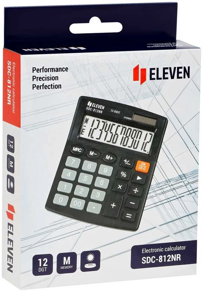 Skaičiuotuvas ELEVEN SDC-812, 12 skaičių ekranas