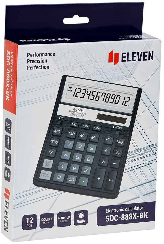 Eleven SDC-888X-BK skaičiuotuvas pakuotėje