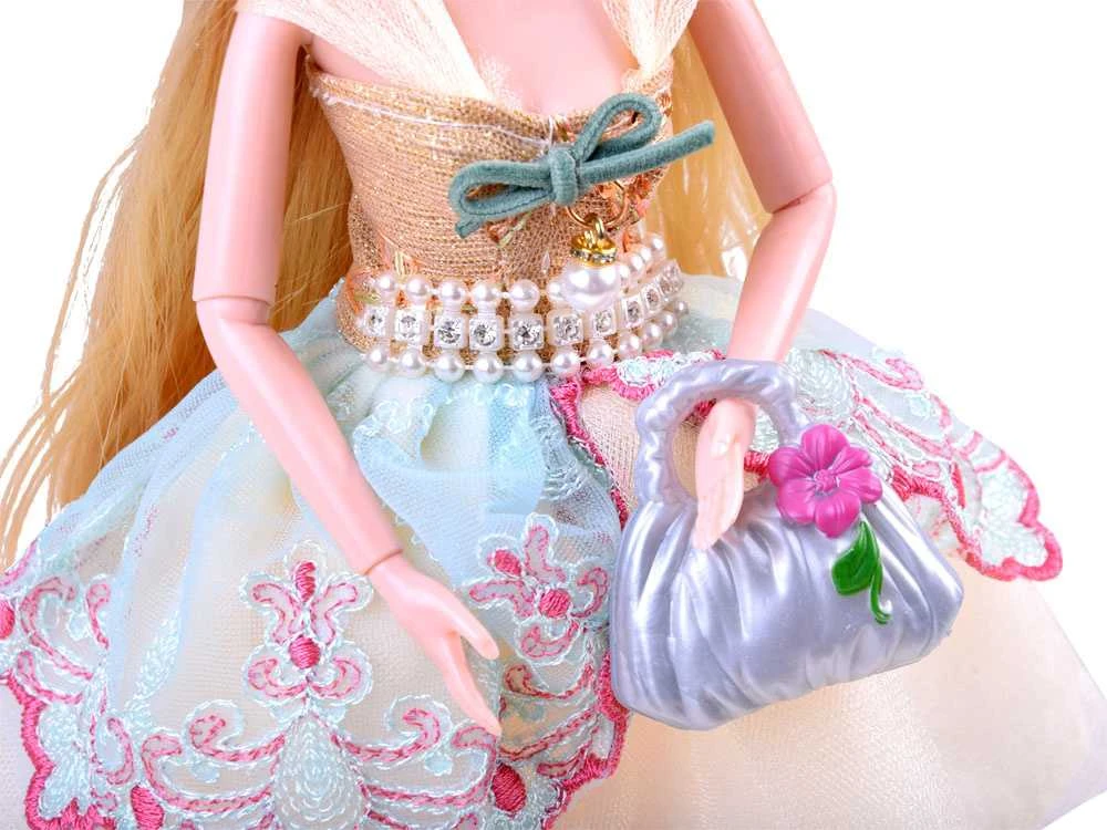 Jokomisiada Emily Doll su kokteiline suknele + rankinė