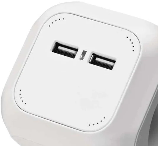 Emos EXTENSION 4SOCKETS Baltas 2XUSB-A 1.9M