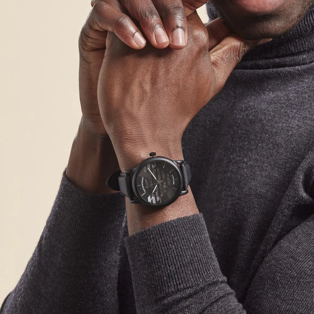 Laikrodis EMPORIO ARMANI LUIGI AUTOMATIC MALE WATCH AR60032 + BOX (zi062a)