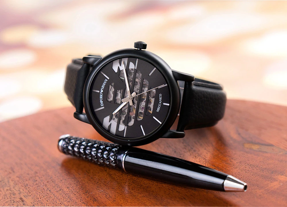Laikrodis EMPORIO ARMANI LUIGI AUTOMATIC MALE WATCH AR60032 + BOX (zi062a)