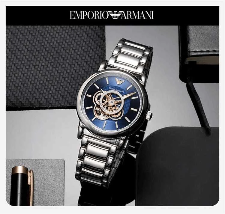 EMPORIO ARMANI LUIGI Open Heart AUTOMATIC vyriškas laikrodis AR60036