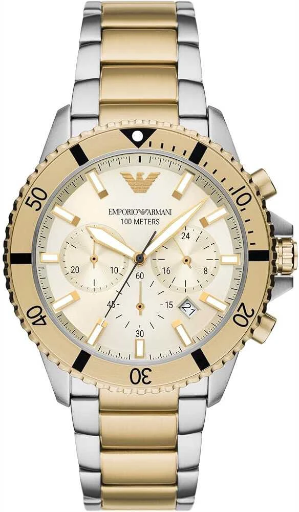 EMPORIO ARMANI VYRIŠKAS LAIKRODIS AR11606 Dvispalvis Chronografas + DĖŽUTĖ