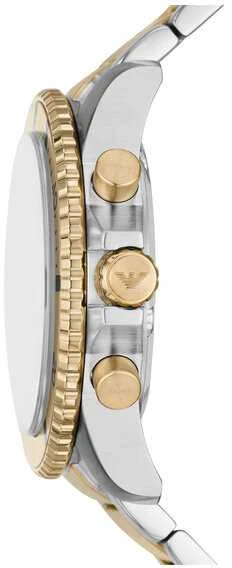 EMPORIO ARMANI VYRIŠKAS LAIKRODIS AR11606 Dvispalvis Chronografas + DĖŽUTĖ
