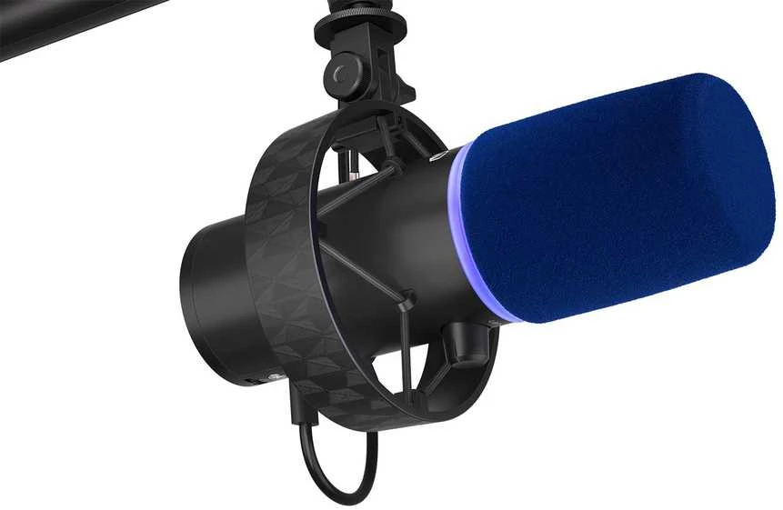Endorfy Solum Broadcast juodas kondensatorinis mikrofonas su laidu + laikiklis | USB