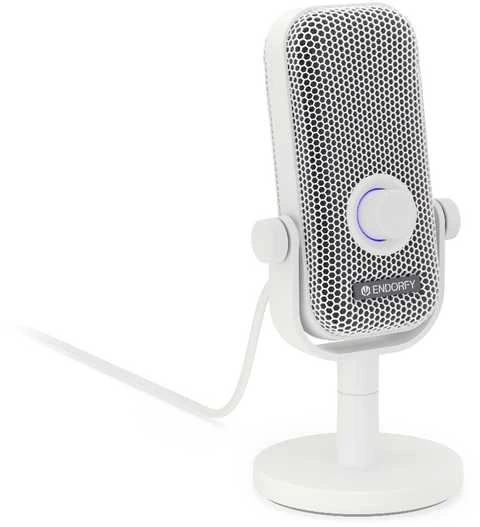 ENDORFY Solum Voice S Onyx Streaming baltas kondensatorinis mikrofonas |USB