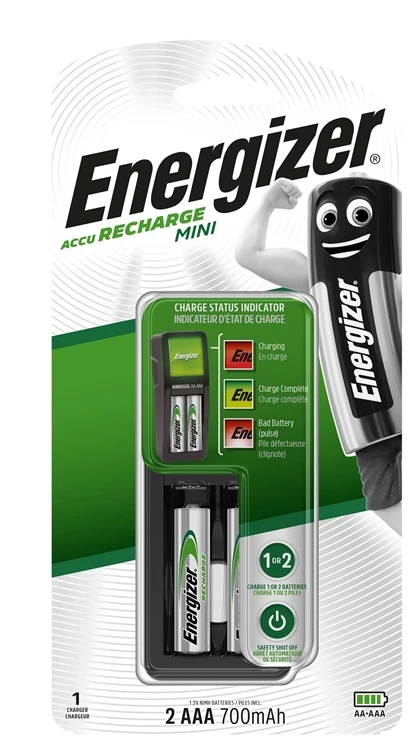 Įkr. elementų kroviklis ENERGIZER+2 vnt. AAA įkr. elementai