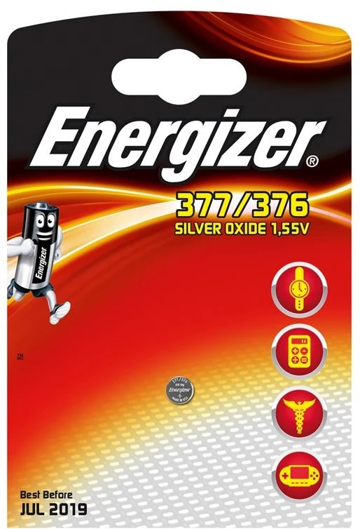Elementas ENERGIZER Sidabrinis OXIDE SR66/377-376, 1,55V