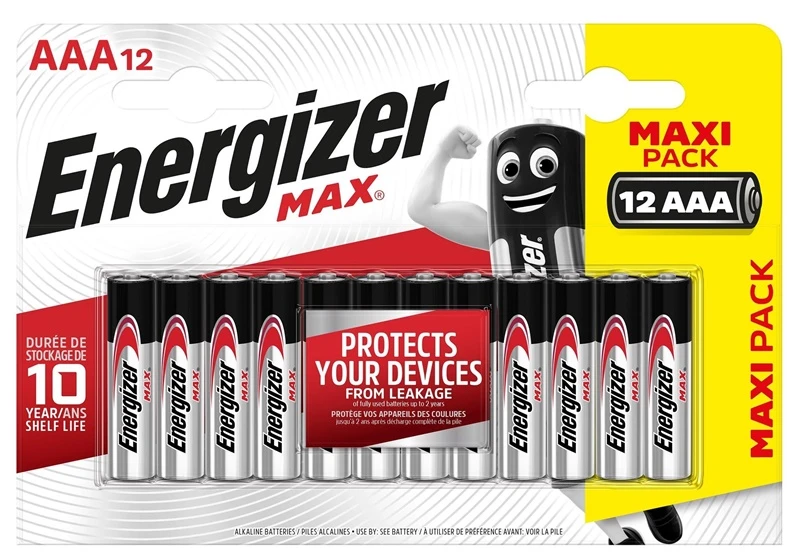 ENERGIZER MAX AAA B12 1.5V ALK.BATTERIES