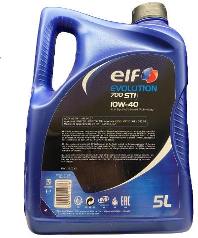 VARIKLIŲ TEPALAS „ELF EVOLUTION 700 STI“ (10W-40 5 l)