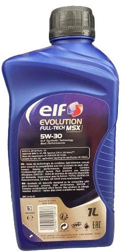 AUTOMOBILIO VARIKLIO TEPALAI „ELF EVOLUTION FT MSX 5W/30“