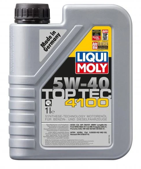 Variklio tepalas Liqui Moly Top Tec 4100 5W-40, 1 l