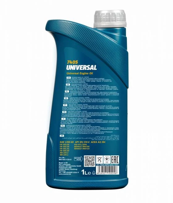 Automobilio variklio tepalas Mannol Universal, 15W-40, 1 l