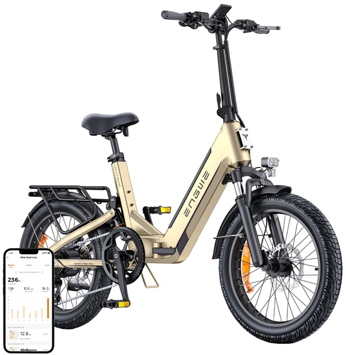 Sulankstomas elektrinis dviratis ENGWE, L20 3.0 Boost Gold, 250W
