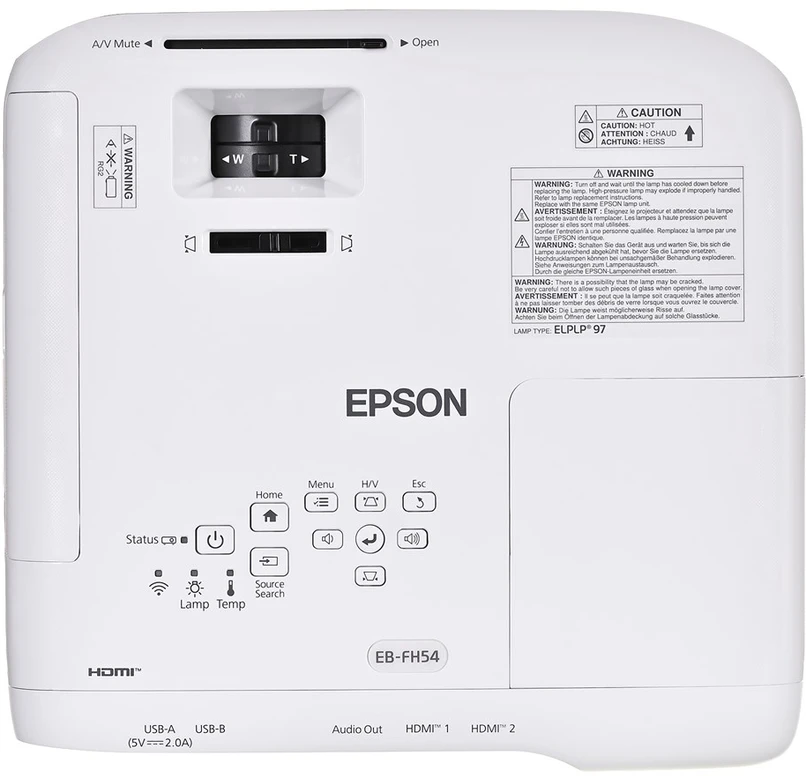 Projektorius Epson | EB-FH54 | Full HD (1920x1080) | 4100 ANSI lumens | Baltas
