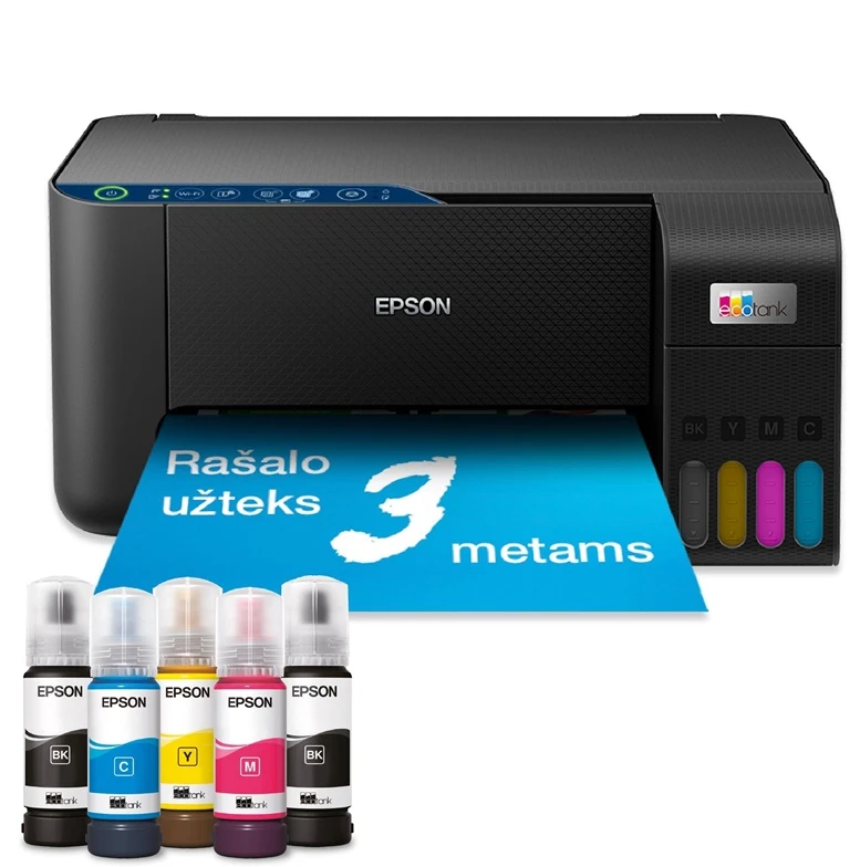 Daugiafunkcis spausdintuvas Epson EcoTank L3271 | Inkjet | Spalvotas | A4 | Wi-Fi | Juodas