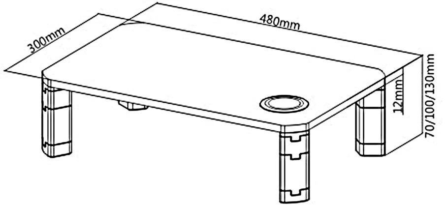 Laikiklis Podstawka „Ergo Office“ monitoriaus stalo stovas, reguliuojamas, su belaidžiu „Qi“ įkrovikliu, maks. 20 kg, 17–32 colių, ER-415