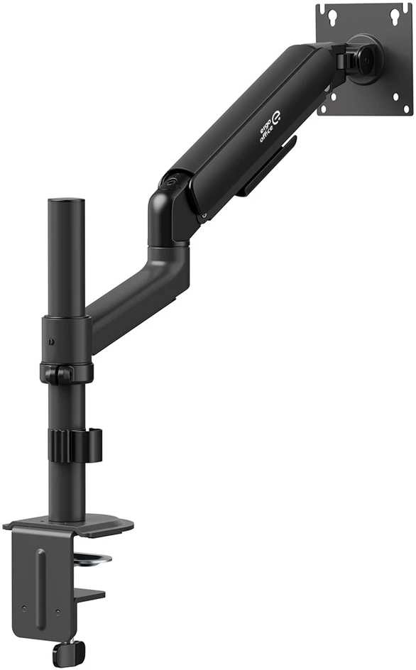 Laikiklis „Ergo Office“ monitoriaus laikiklis/pakabiklis, dujinė spyruoklė, 17"-32", 1-10 kg, matinės juodos spalvos, maks. VESA 100x100, ER-691 B
