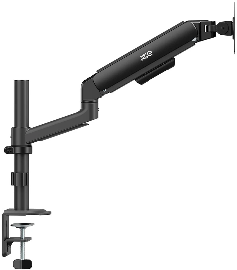 Laikiklis „Ergo Office“ monitoriaus laikiklis/pakabiklis, dujinė spyruoklė, 17"-32", 1-10 kg, matinės juodos spalvos, maks. VESA 100x100, ER-691 B