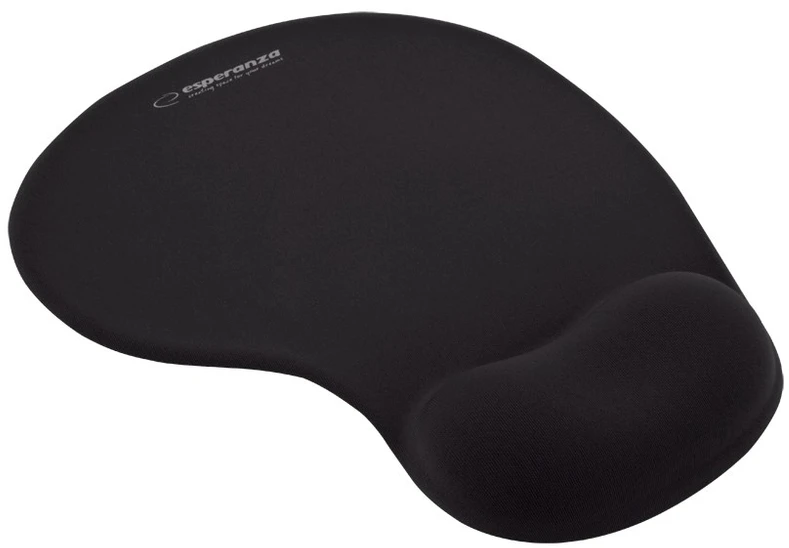 Gelinis pelės kilimėlis su atrama riešui Esperanza EA137K 230x190x20 mm, Juodas