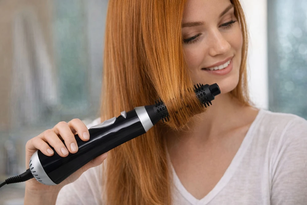 Rotating hair brush for hair Esperanza Nefertiti EBL001K (400W, juodos spalvos)