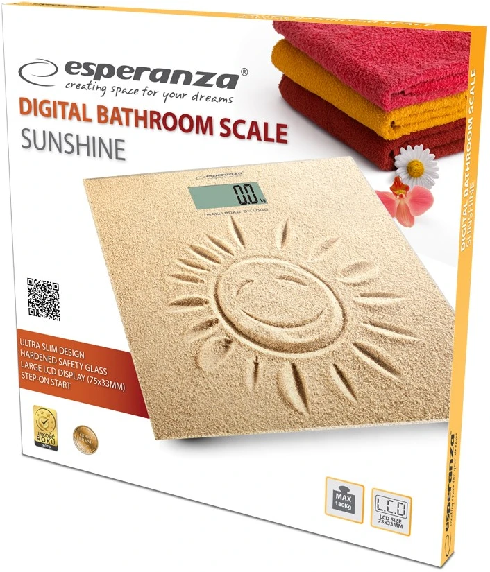 Svarstyklės vonios kambariui Esperanza Sunshine EBS006 (smėlio spalvos)