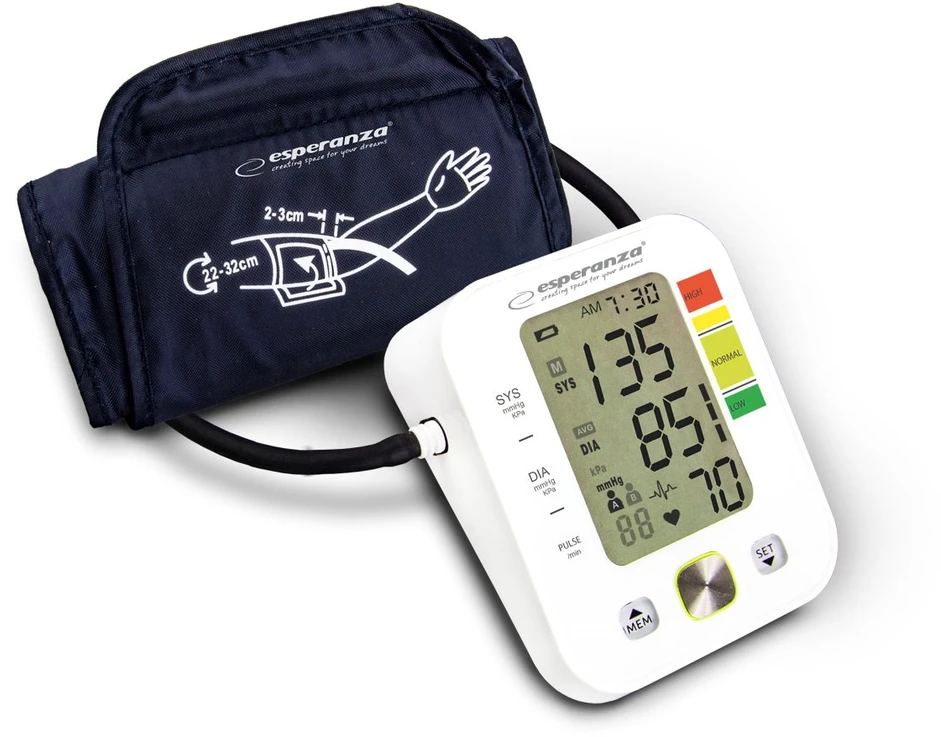 Kraujospūdžio matuoklis ESPERANZA ECB003 - 5901299954256 VERVE ARM BLOOD PRESSURE MONITORIUS