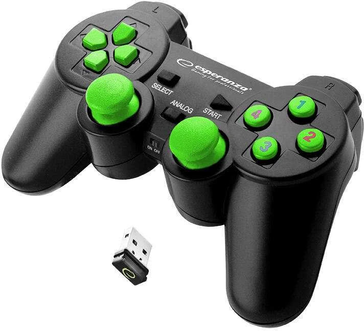 Bevielis ŽAIDIMŲ PULTAS SU VIBRACIJOMIS PC / PS3 ESPERANZA EGG108G GLADIATOR