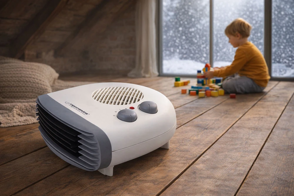 Ventiliatorius Heater fan Esperanza Sahara EHH003 (2000W, baltos spalvos)