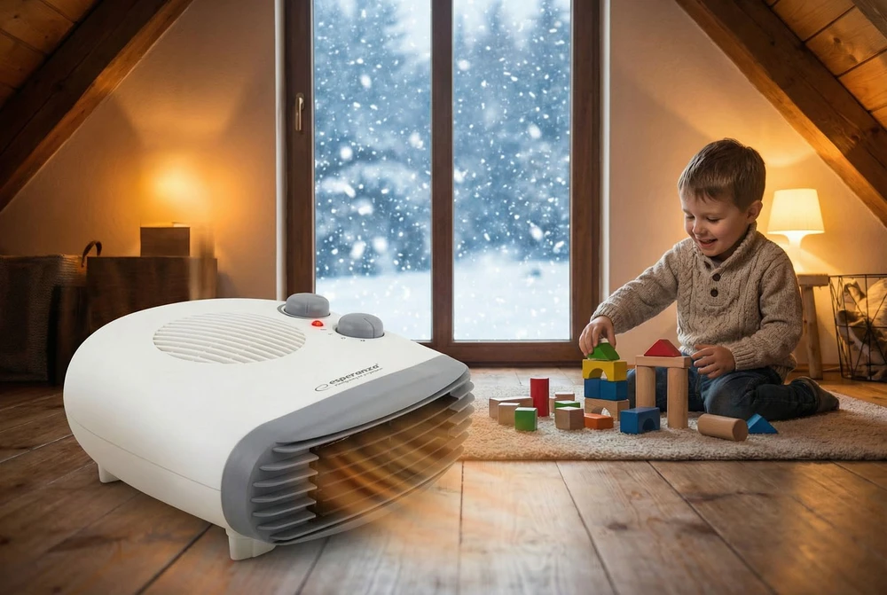 Ventiliatorius Heater fan Esperanza Sahara EHH003 (2000W, baltos spalvos)