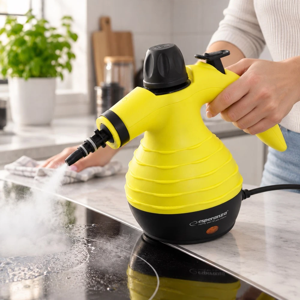 Nešiojamas Garų Valytuvas - Esperanza EHS001 900W, 0.35L, Geltonas