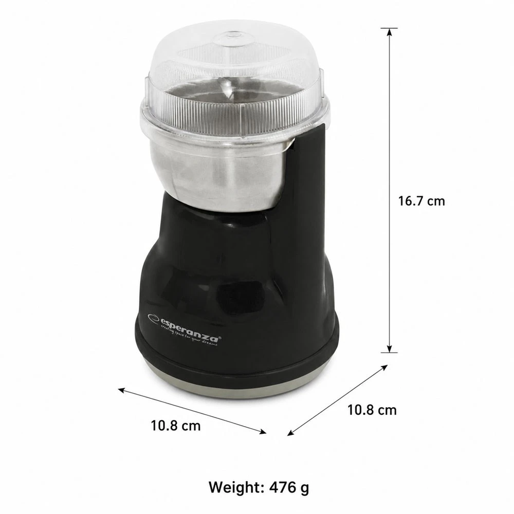 Kavamalė Grinder for coffee Esperanza Lungo EKC002K (160W, impact, juodos spalvos)
