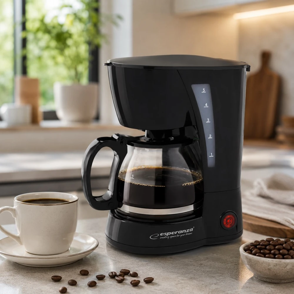 Kavos aparatas lašelinis Esperanza Robusta EKC006 (650W, juodos spalvos)