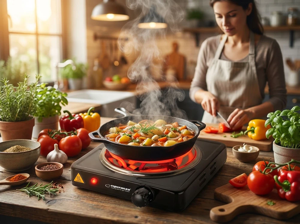 Esperanza EKH012K Juodas electric stove