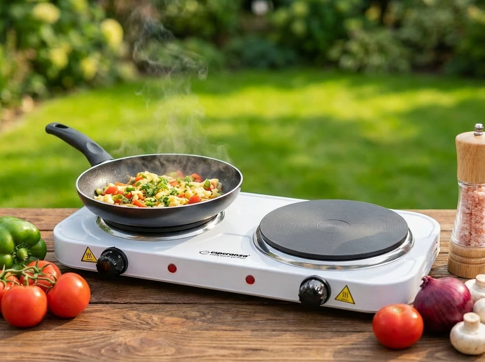 Esperanza EKH014W Electric cooker 2 zones Baltas