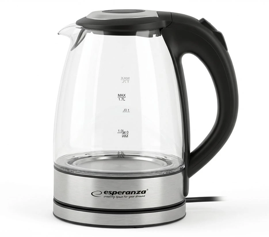 Virdulys electric Esperanza Tugela EKK012 (2200W 1.7l, juodos spalvos)