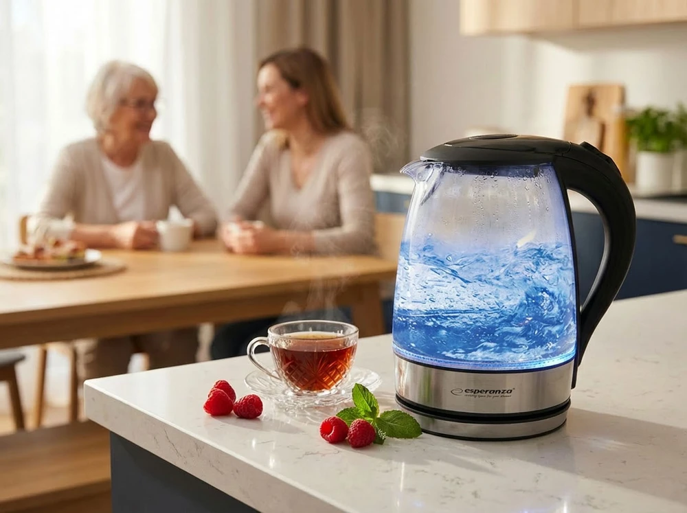Virdulys electric Esperanza Tugela EKK012 (2200W 1.7l, juodos spalvos)