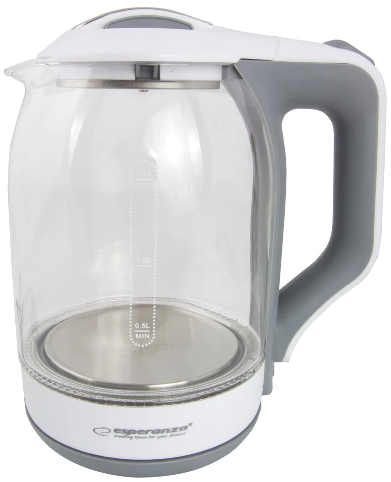 ESPERANZA EKK025W - 5901299949795 YUKON - Electric Virdulys 1.7L GLASS WITH LED LIGHT