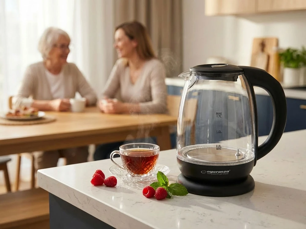Elektrinis Virdulys - Esperanza EKK027 1,7 L Juodas, Permatomas 2200 W