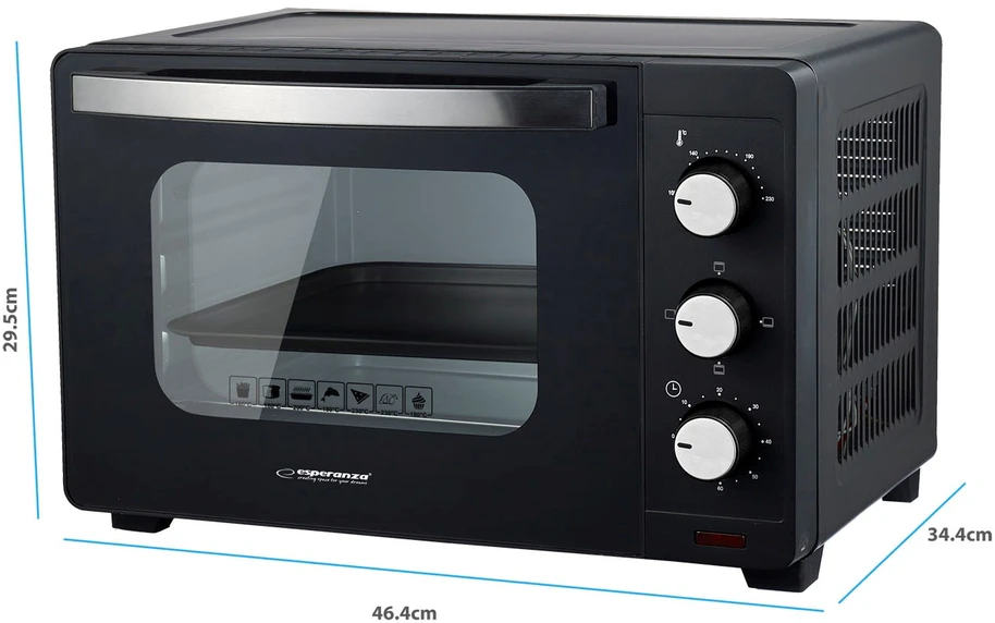 Mikrobangų krosnelė Esperanza EKO008N Mini Oven 20 l 1280 W Juodas